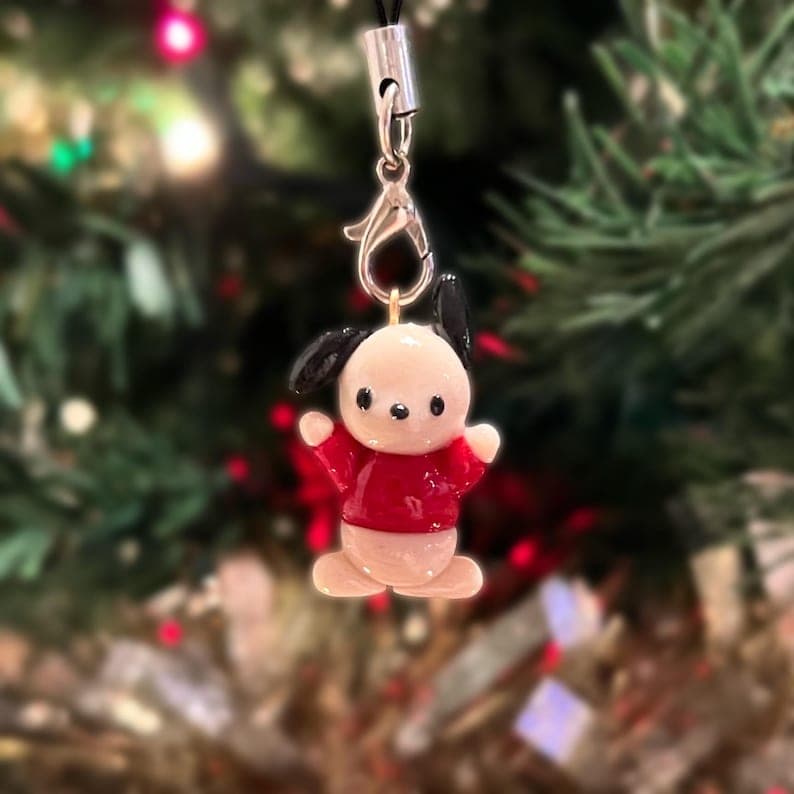 Pochacco Handmade Polymer Clay Phone Strap Sanrio