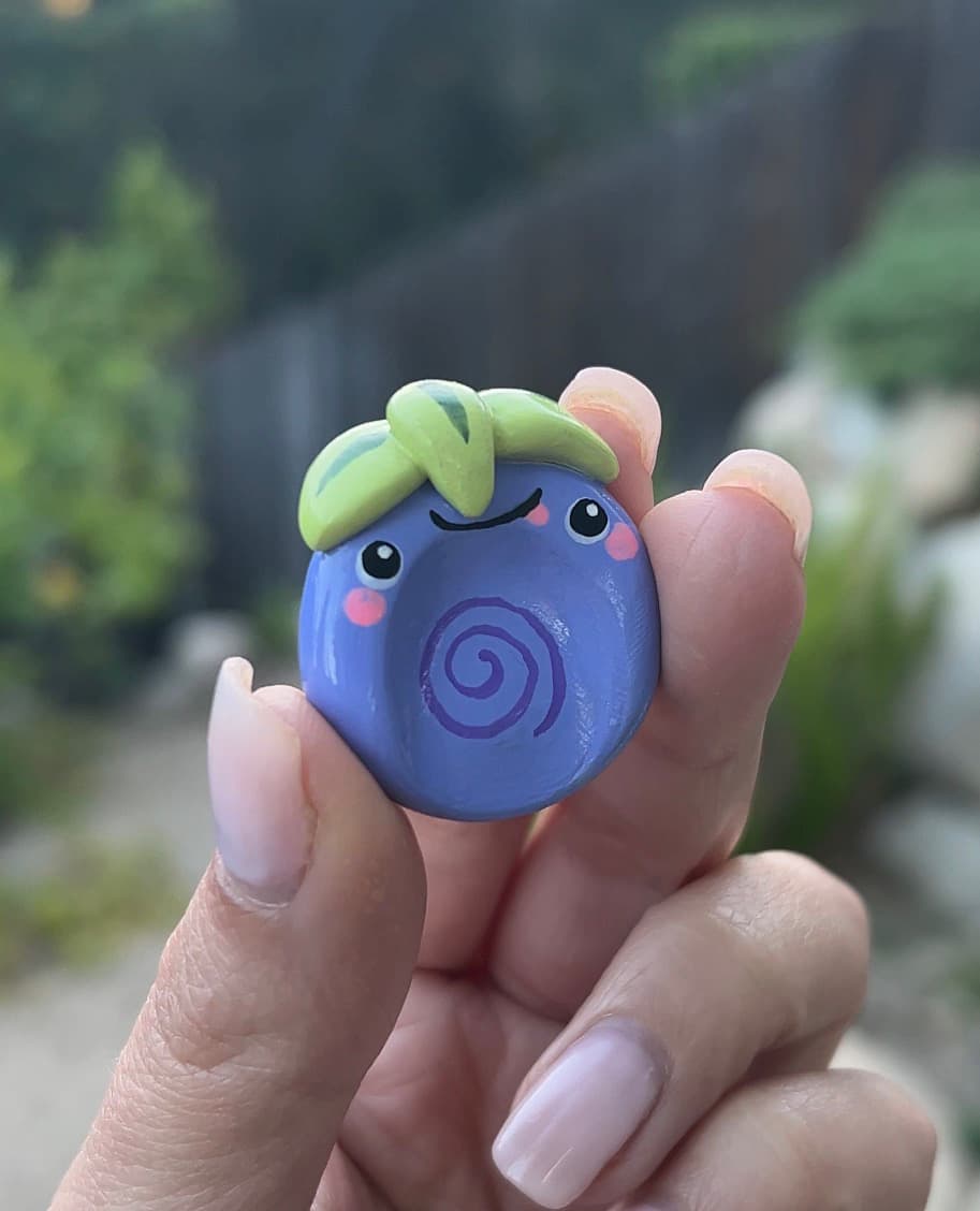 Cute Plum Worry Stone